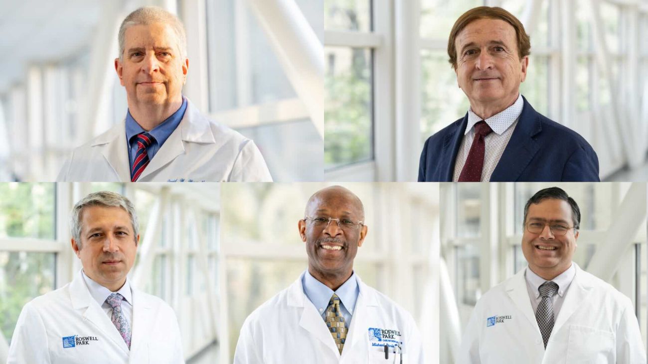 Headshots of five doctors