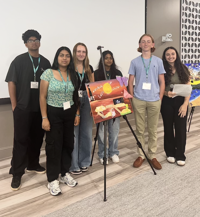 Buffalo Health Exploration Students 2025 group 1 pose around their Storyboard Project