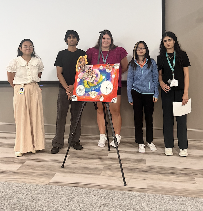 Buffalo Health Exploration Students 2025 group 2 pose around their Storyboard Project