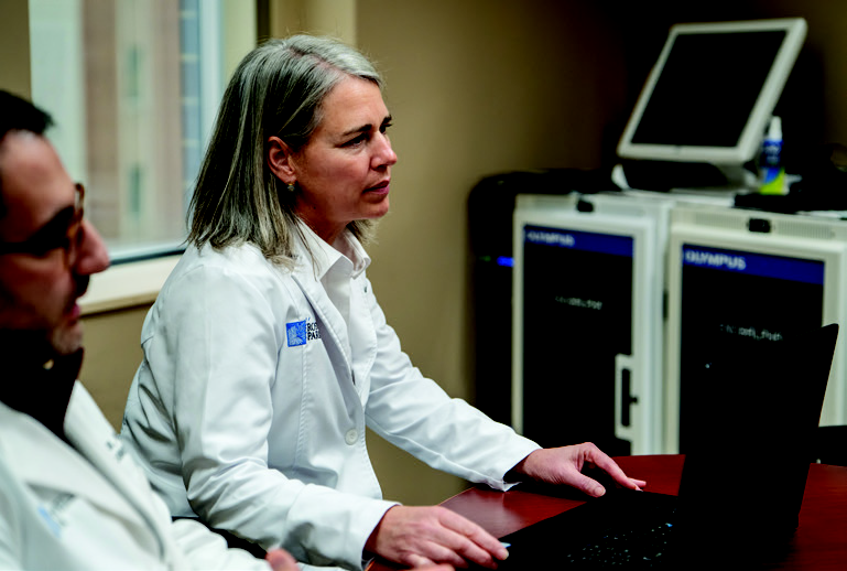 Dr. Julia Faller in her lab