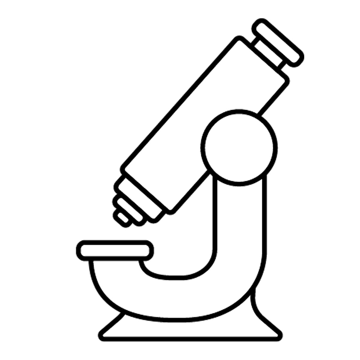 Drawing of a microscope 