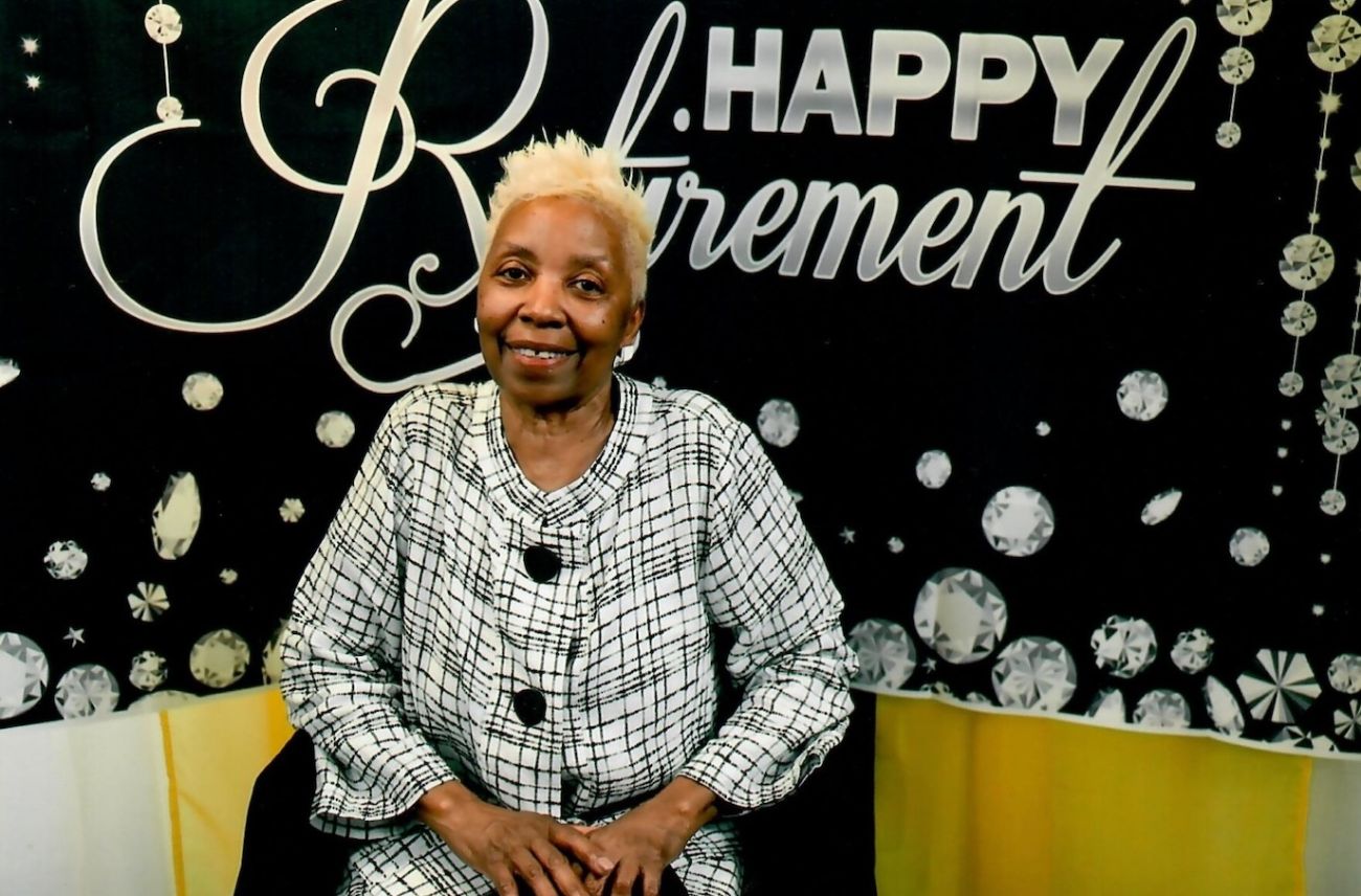 Barbara Glover, lung cancer patient from EDDY screening, at her retirement party