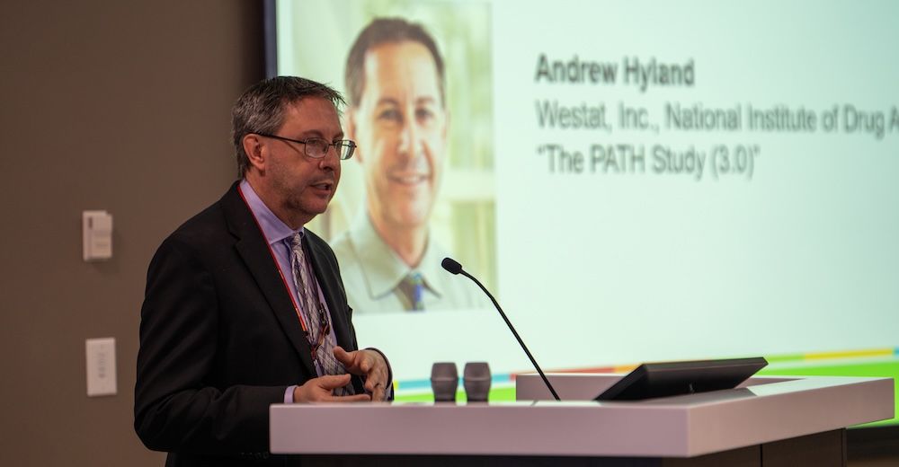 A scientist gives a presentation