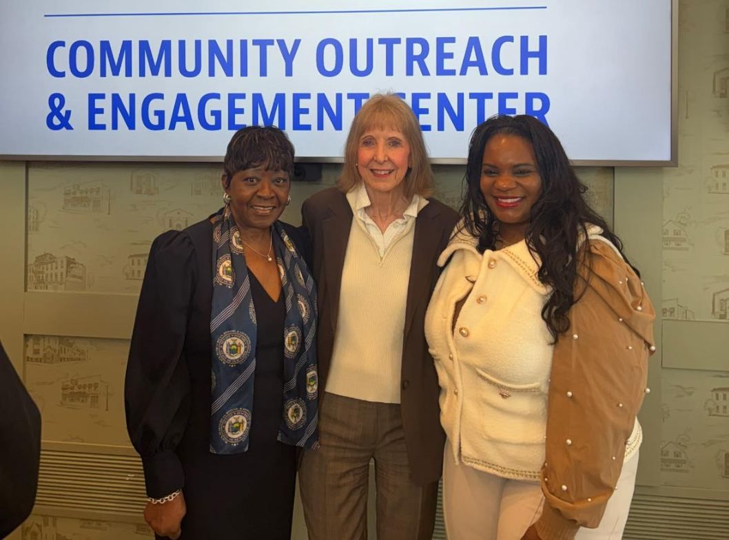Dr. Johnson with Crystal Peoples-Stokes and April Baskin