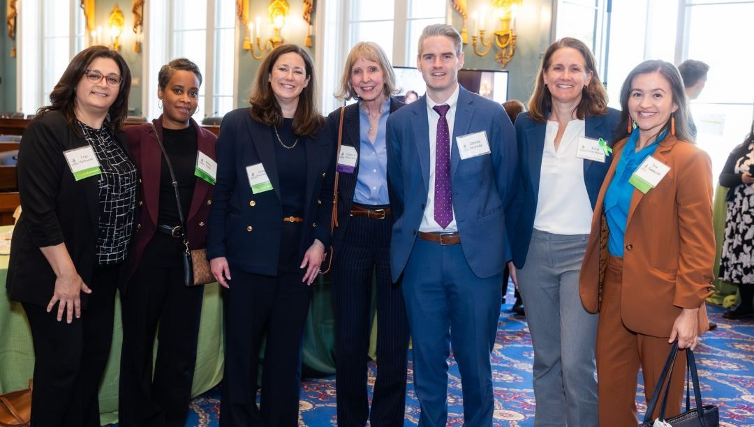 Dr Johnson, center, joined by Roswell Park representatives at the Prevent Cancer Foundation event. 