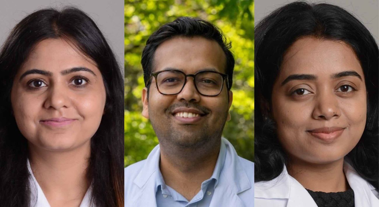 Three doctors headshots