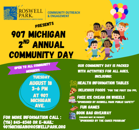 907 Michigan Community Day flyer