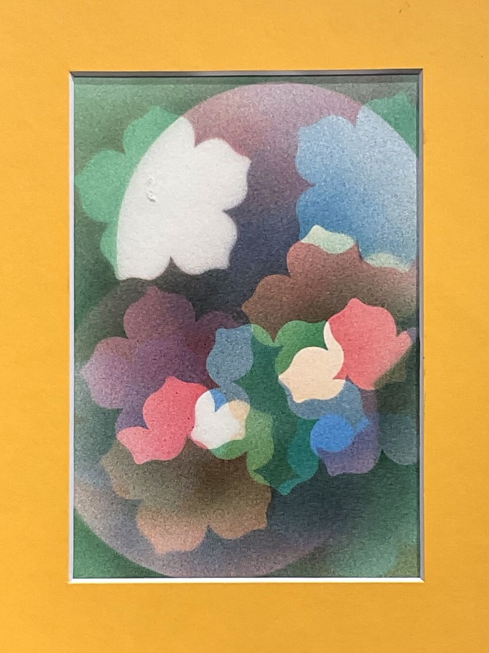 Colorful airbrush painting done by the Creative Arts team in the Art Heals Gallery