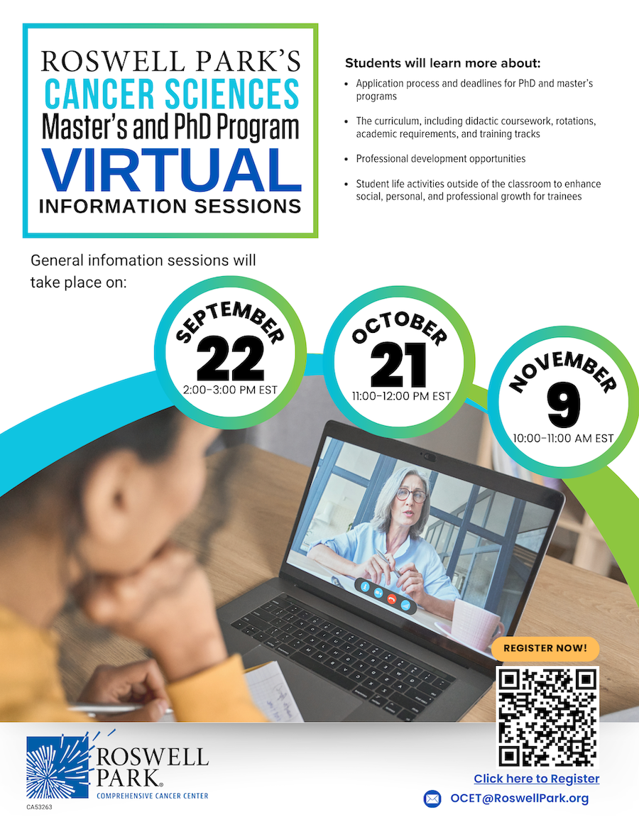 Virtual Information Sessions PhD and Master's Program invitation - Fall 2026