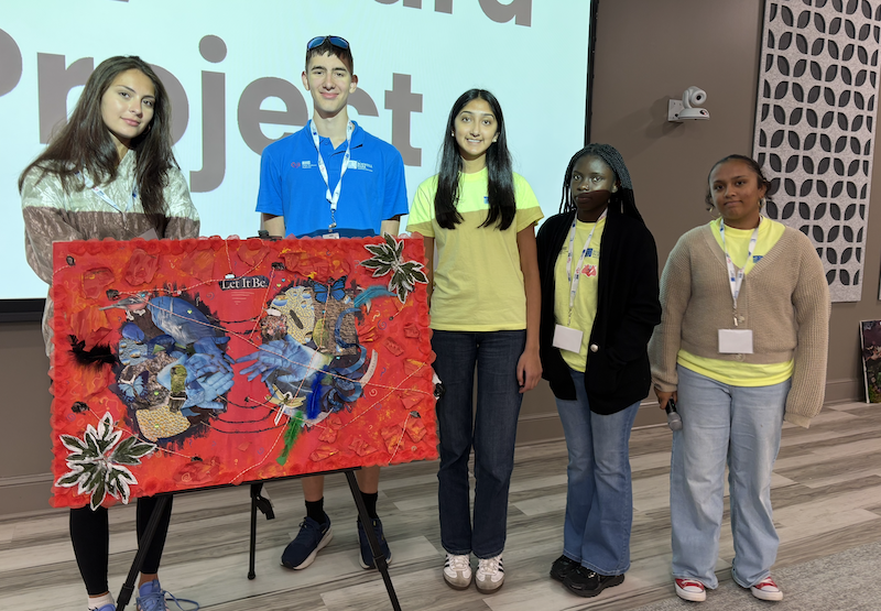Buffalo Health Exploration Students 2026 group 2 pose around their Storyboard Project 