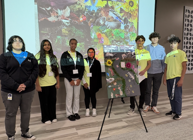 Buffalo Health Exploration Students 2026 group 8 pose around their Storyboard Project 