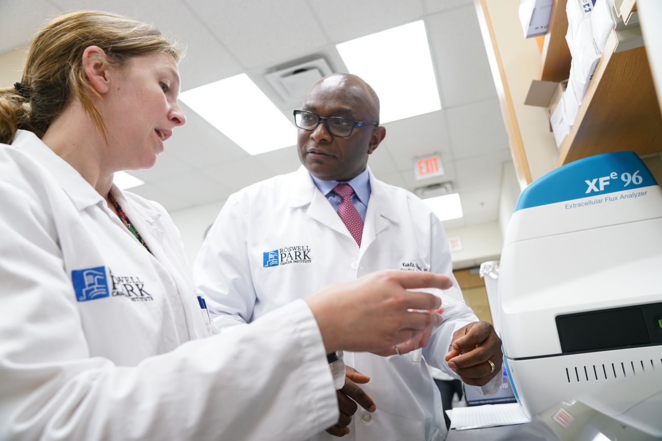 Researchers in a lab