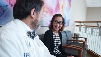 BMT patient with Dr. McCarthy