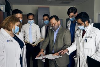 Radiation Medicine Residents learn under the tutelage of Dr. David Mattson. 