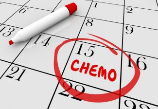 Chemo written on a calendar
