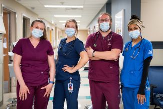 Photo of four Roswell Park nurses