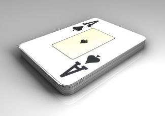 3D rendering of a pack of cards