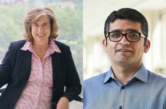 Elizabeth Repasky, PhD, left, and Hemn Mohammadpour, PhD, DVM, immunology researchers from Roswell Park, report new findings about the roles certain immune cells play in affecting response to cancer treatment.