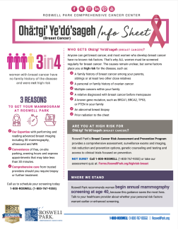 Breast Cancer Info sheet for Indigenous Women