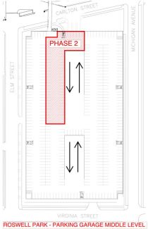 Parking garage phase 2 construction - August 2022