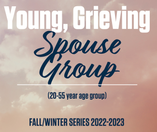 Young, Grieving spouse support group screenshot for brochure 