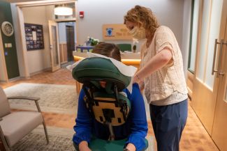 Person receiving a massage