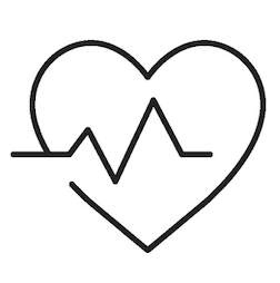 Icon of a heart and EKG