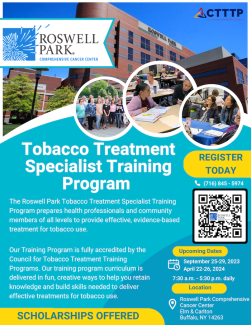Tobacco Treatment Specialist Training Program flyer
