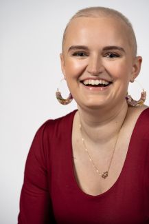  A patient poses for the Elevate Salon