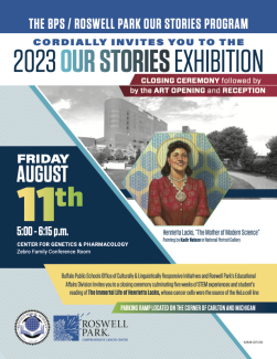 Our Stories Exhibition flyer 2023 - Classroom to CURE and BPS collaboration 