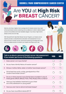 Are you at high risk for breast cancer questionnaire worksheet 