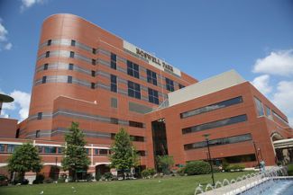 Main hospital building at Roswell Park